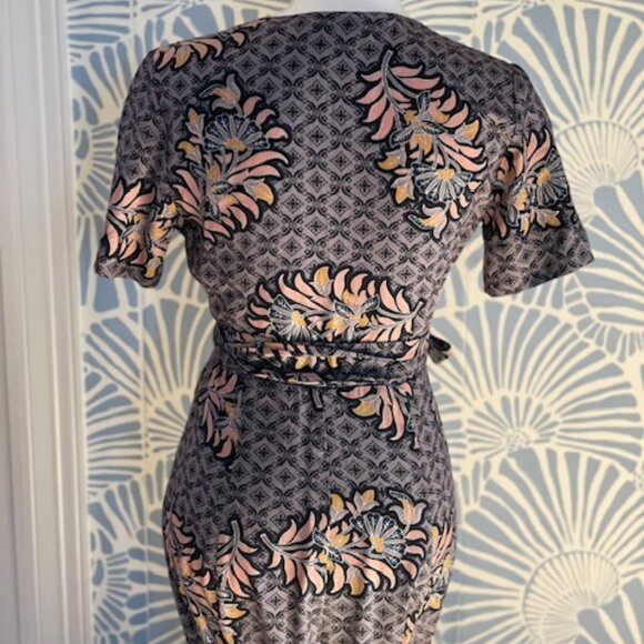 Anthropologie The Odells Zinaida Maxi Wrap Dress Size Small - Picture 5 of 9